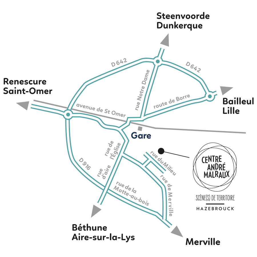 Accès au Centre André Malraux - Scène(s) de Territoire - Hazebrouck